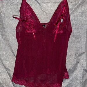 Victoria's Secret Deep Red Lace Lingerie